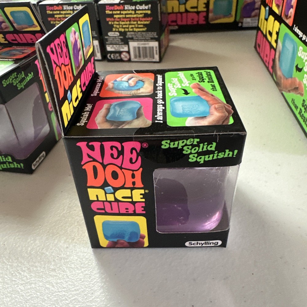 Nee Doh Nice Cube - Super Solid Squish! (Purple)