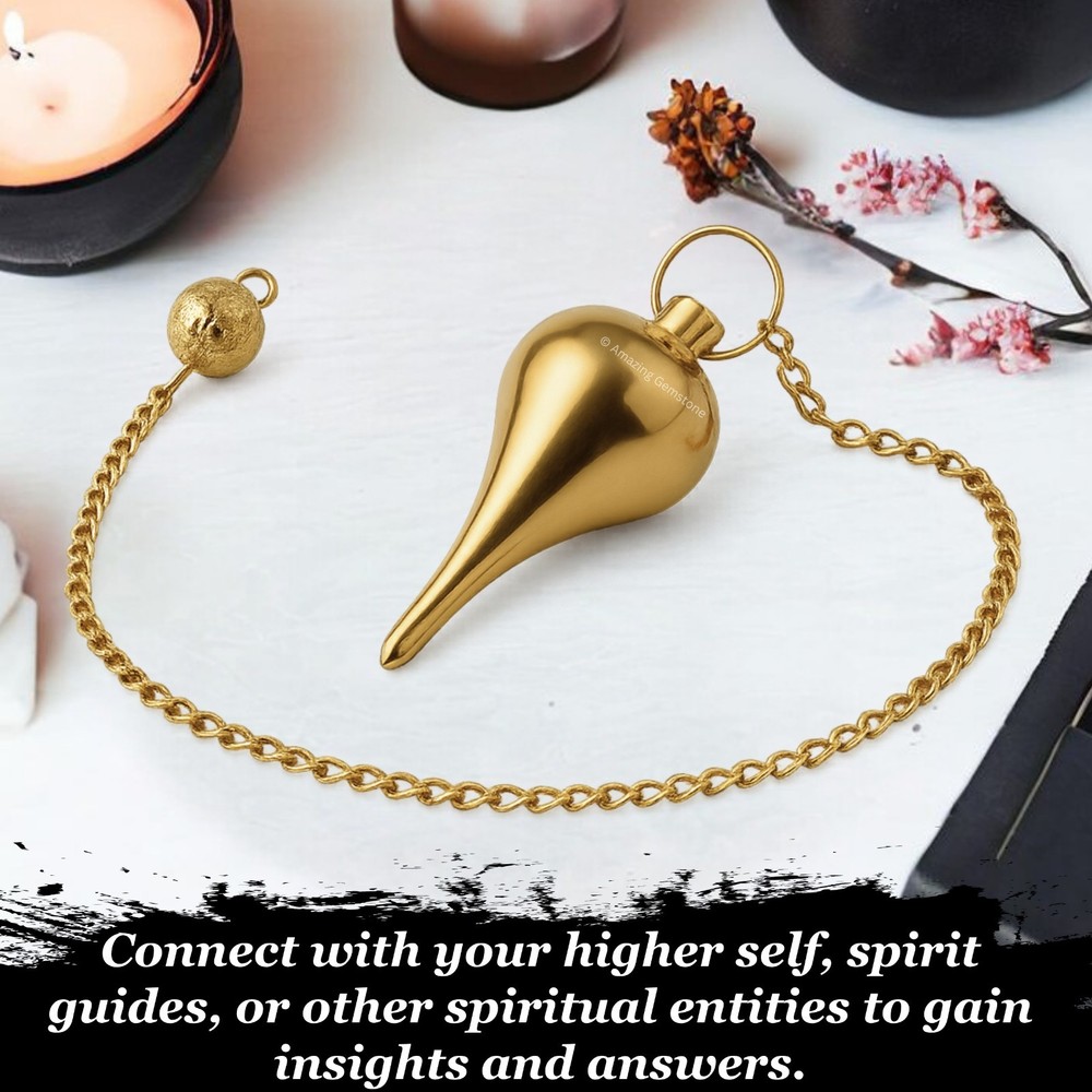 Metal Pendulum Gold Dome Cone Point for Divination