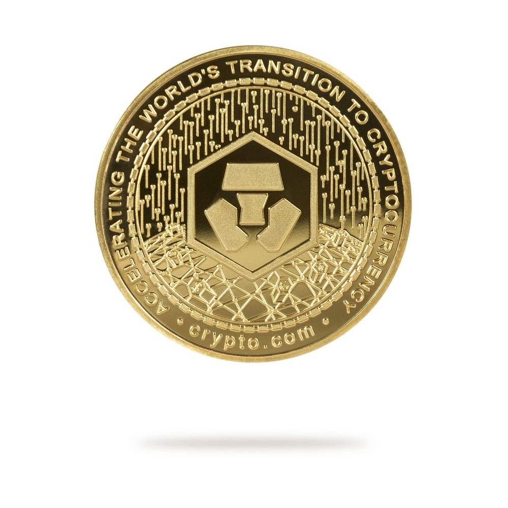 Cryptochips | Crypto.com (CRO) Physical Crypto Coin | Commemorative Gold