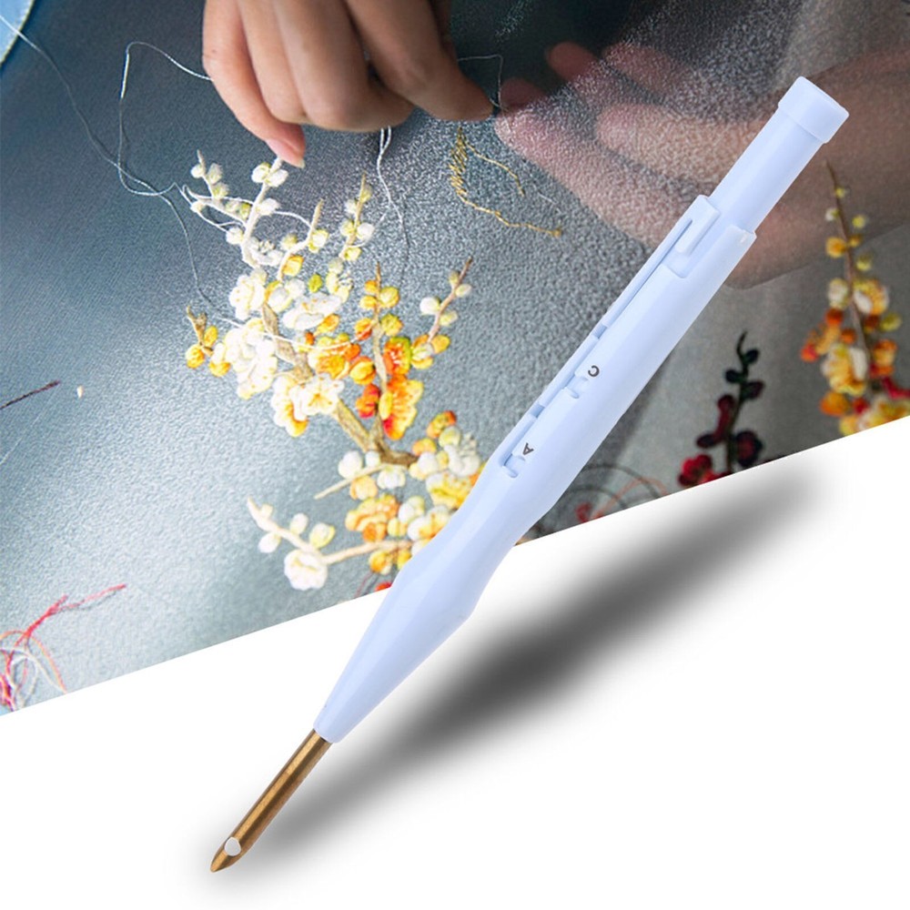 Embroidery Needle Punch Adjustable Needle Pen Kit Tool for DIY Craft