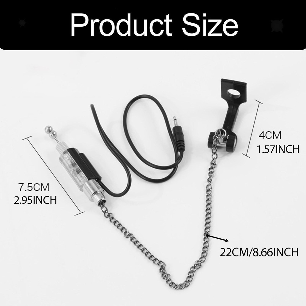 Fish Bite Alarm Easy Installation Tackle Accessory Gear with Bite Indicators