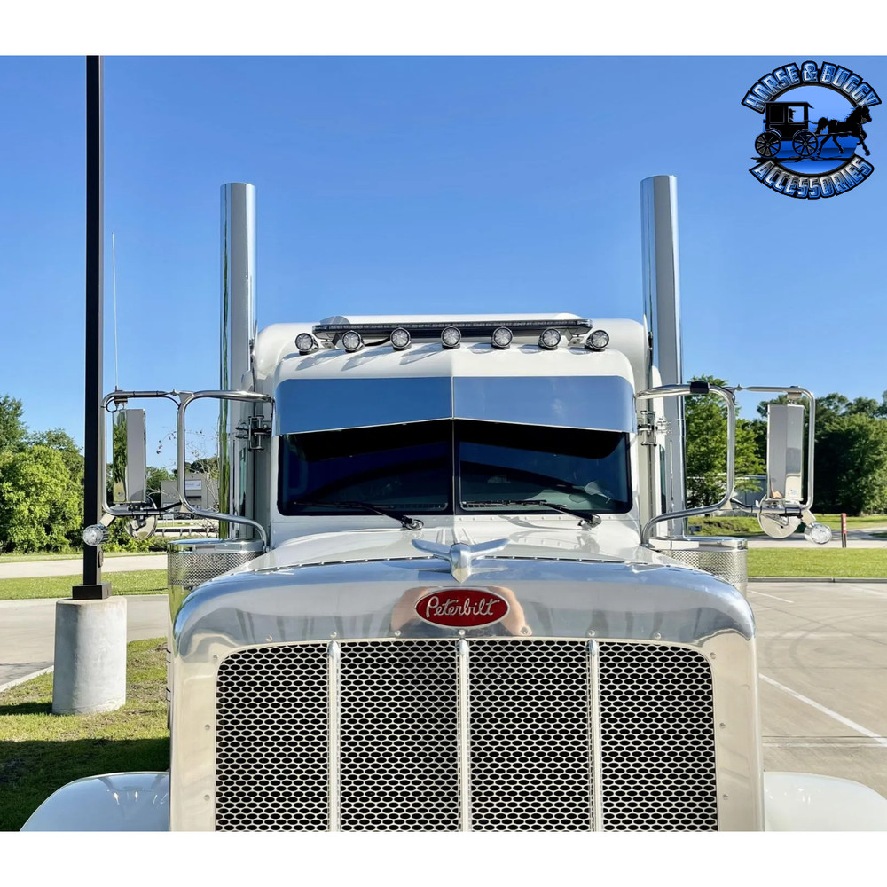 Rollin low Peterbilt (Gator) visor 13X10" CUSTOM BOWTIE #1040