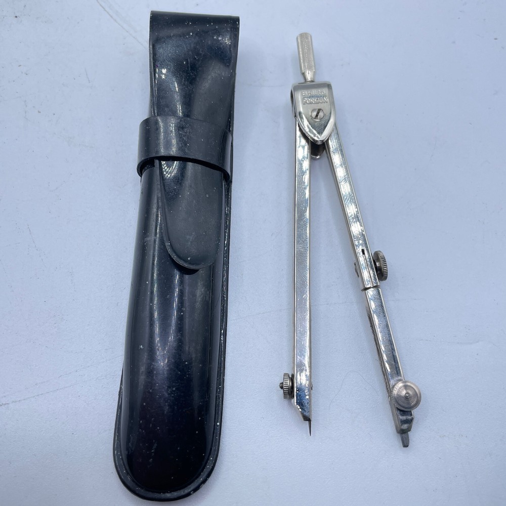 Compass In Pouch Vintage E.H Ltd Technical Drawing Instruments