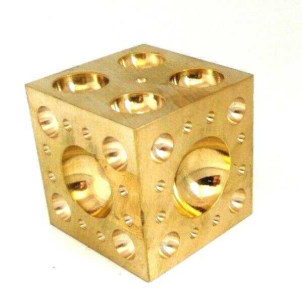 SOLID BRASS DAPPING DOMING BLOCK 2 " VICE TOOL 52mm JEWELLERS WATCH TOOL