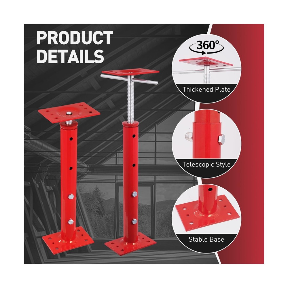 4 Pack House Jacks for Leveling 19''-36''Adjustable Support Jack,17636LBS Max...