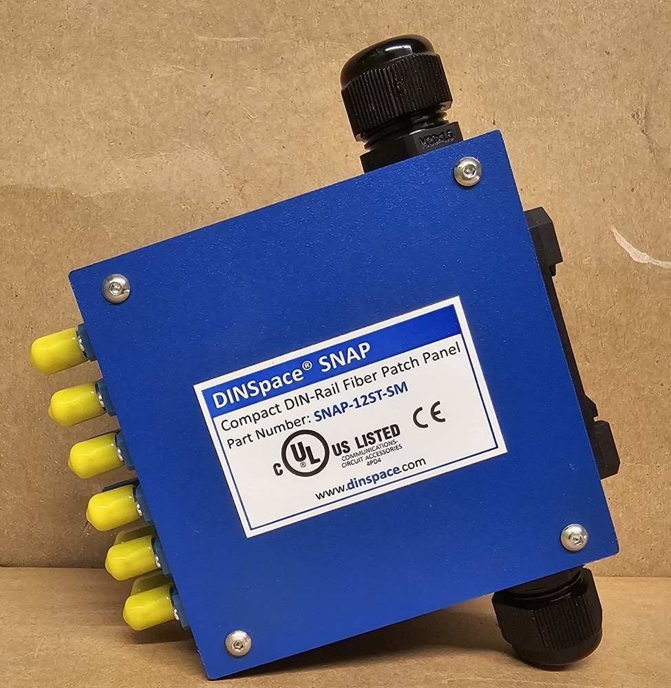 DINSpace SNAP Compact DIN-Rail Fiber Patch Panel SNAP-12ST-SM