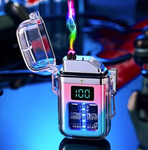 Electric Lighter Waterproof Windproof Double Arc Plasma Lighter USB Rechargeable