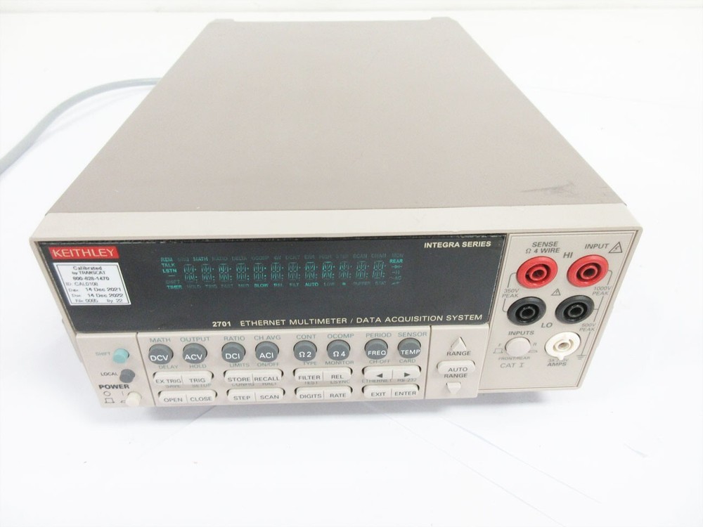 KEITHLEY 2701 ETHERNET-BASED DMM / DATA ACQUISITION SYSTEM - NO MODULE