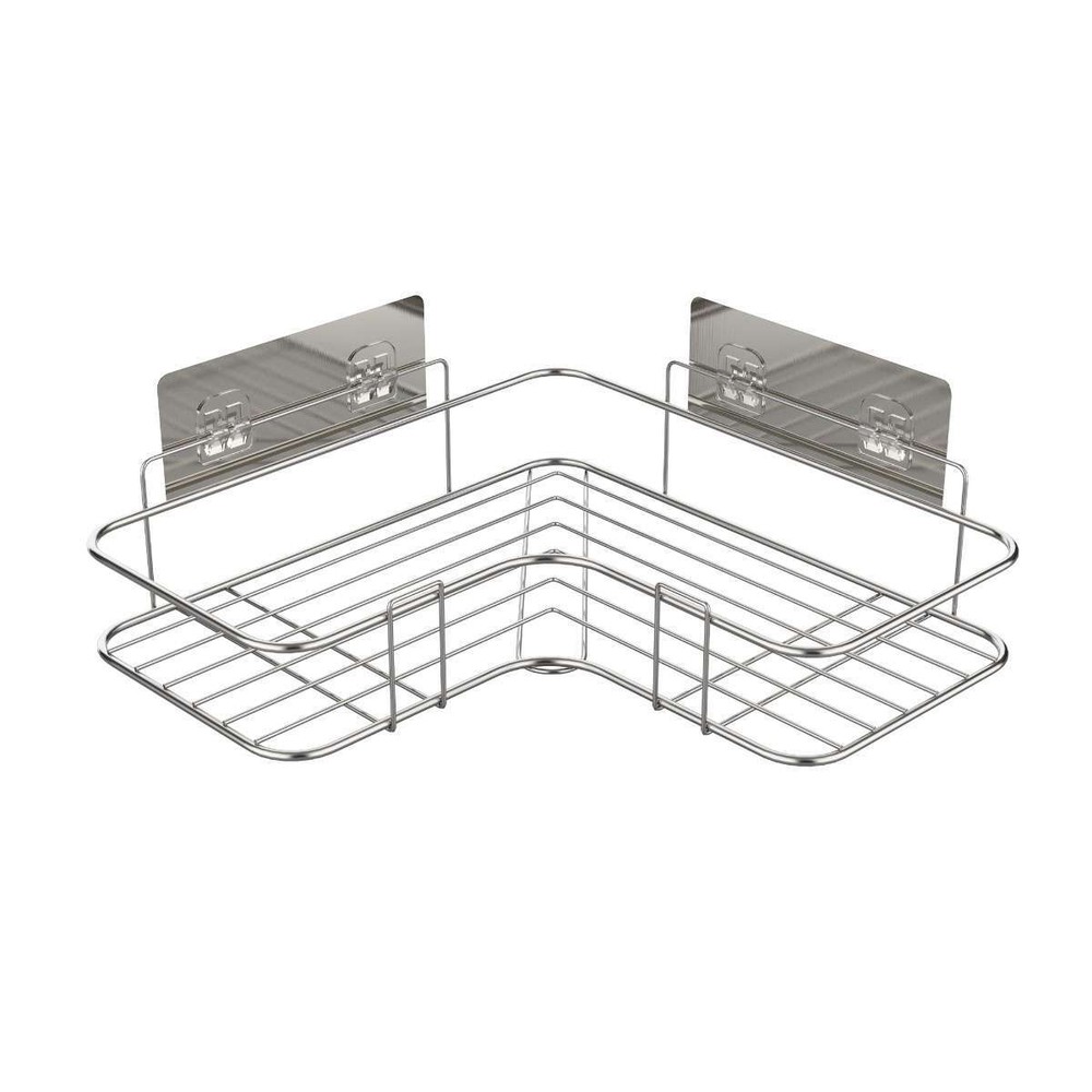 Shower Caddy Shelf Bath Storage Holder Organizer Bathroom Corner Triangular Rack