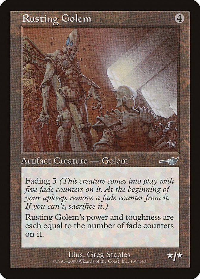 Rusting Golem Nemesis 138 MTG MP