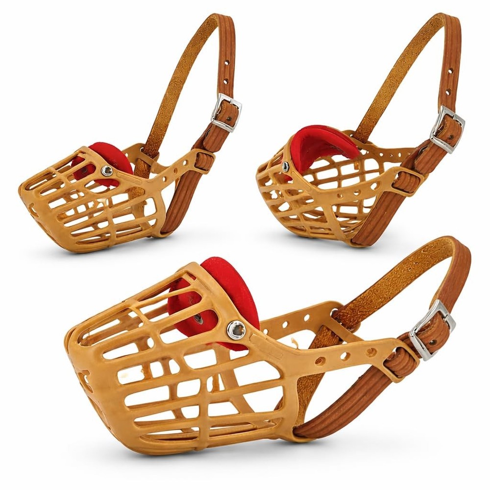 JorVet Nylon Basket Muzzle | Quick Release Buckle | Soft, #9, Beige