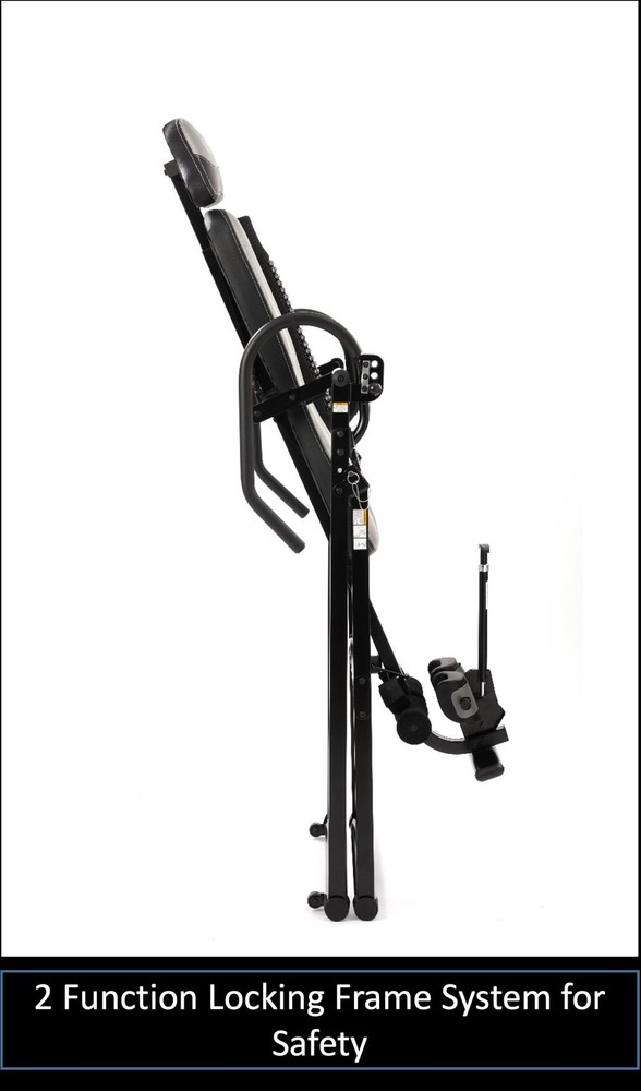 Inversion Table For Back Pain Relief W/ Adjustable Angles & Lumbar Pad Foldable
