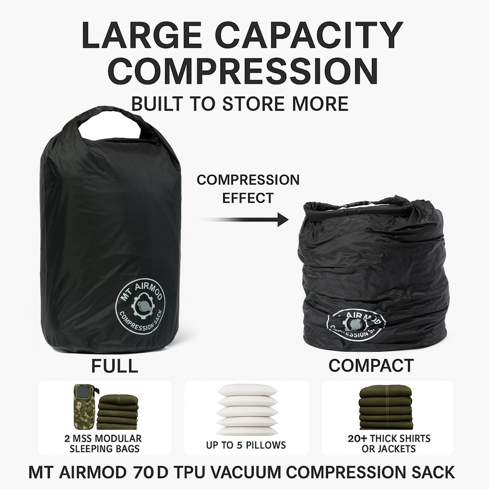 MT Waterproof Compression Sack – Fits USGI Sleep System, 82cm Dry Sack, Camping
