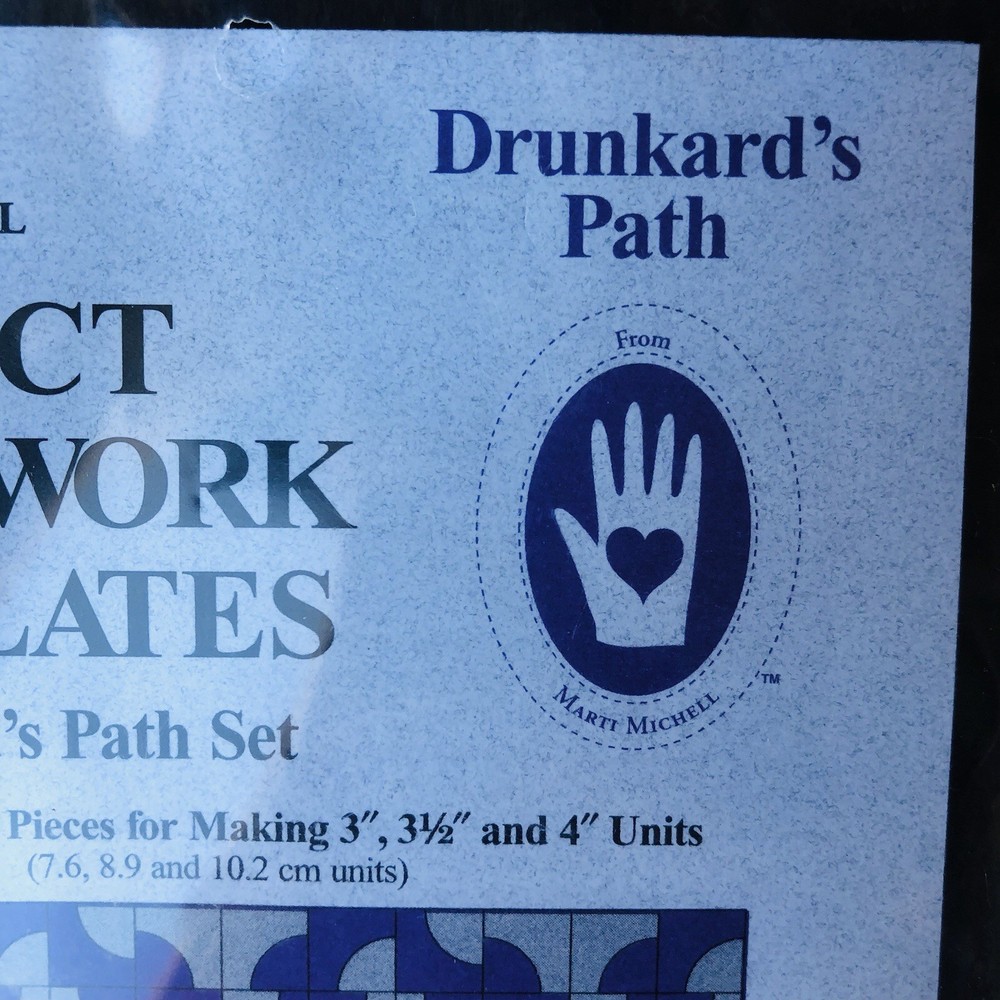 Marti Michell Perfect Patchwork Templates 'Drunkard's Path' Set #8960 4 Piece