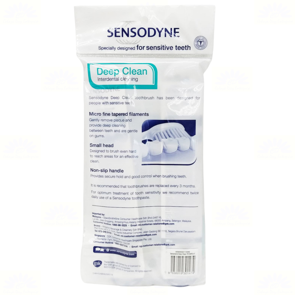 3 X Sensodyne Deep Clean Precision Toothbrush SOFT For Sensitive Teeth