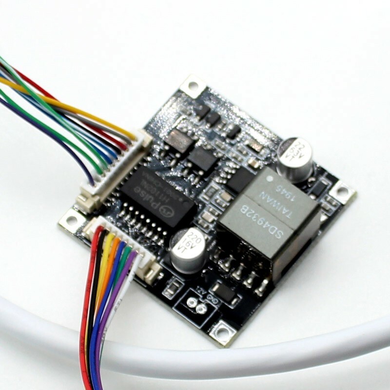 CCTV POE module Input 48V PCB board output DC12V with POE cable for ip camera