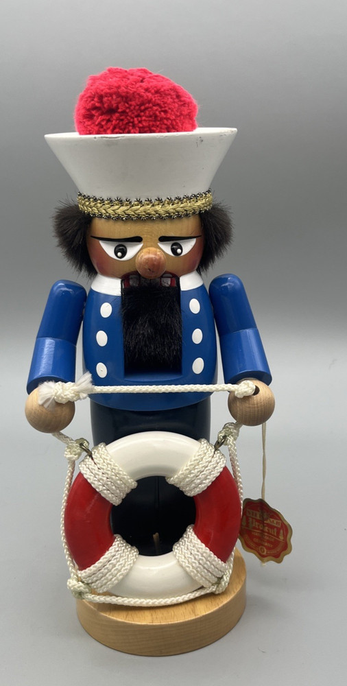 STEINBACH NUTCRACKER GERMAN WOODEN NUTCRACKER CHUBBY SAILOR S1321 Naval Captain