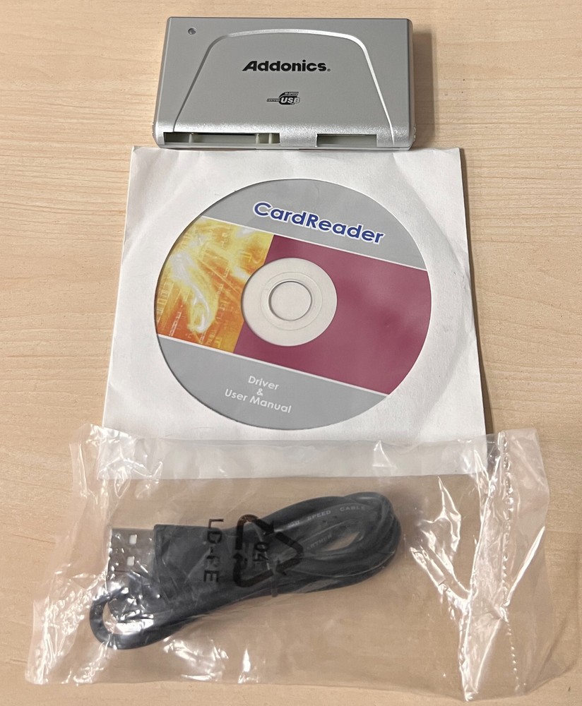 Addonics Digidrive 4-slot Mini PC External Memory Card Reader AESDD12U2WP