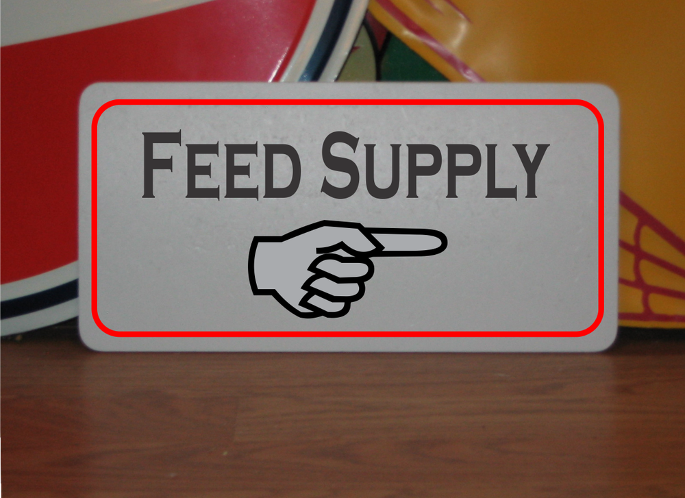 Feed Supply arrow Metal Sign