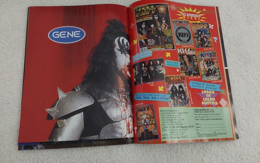 Kiss Official Farewell Poster Book Magazine Metal Edge 2000 16 Posters Rock