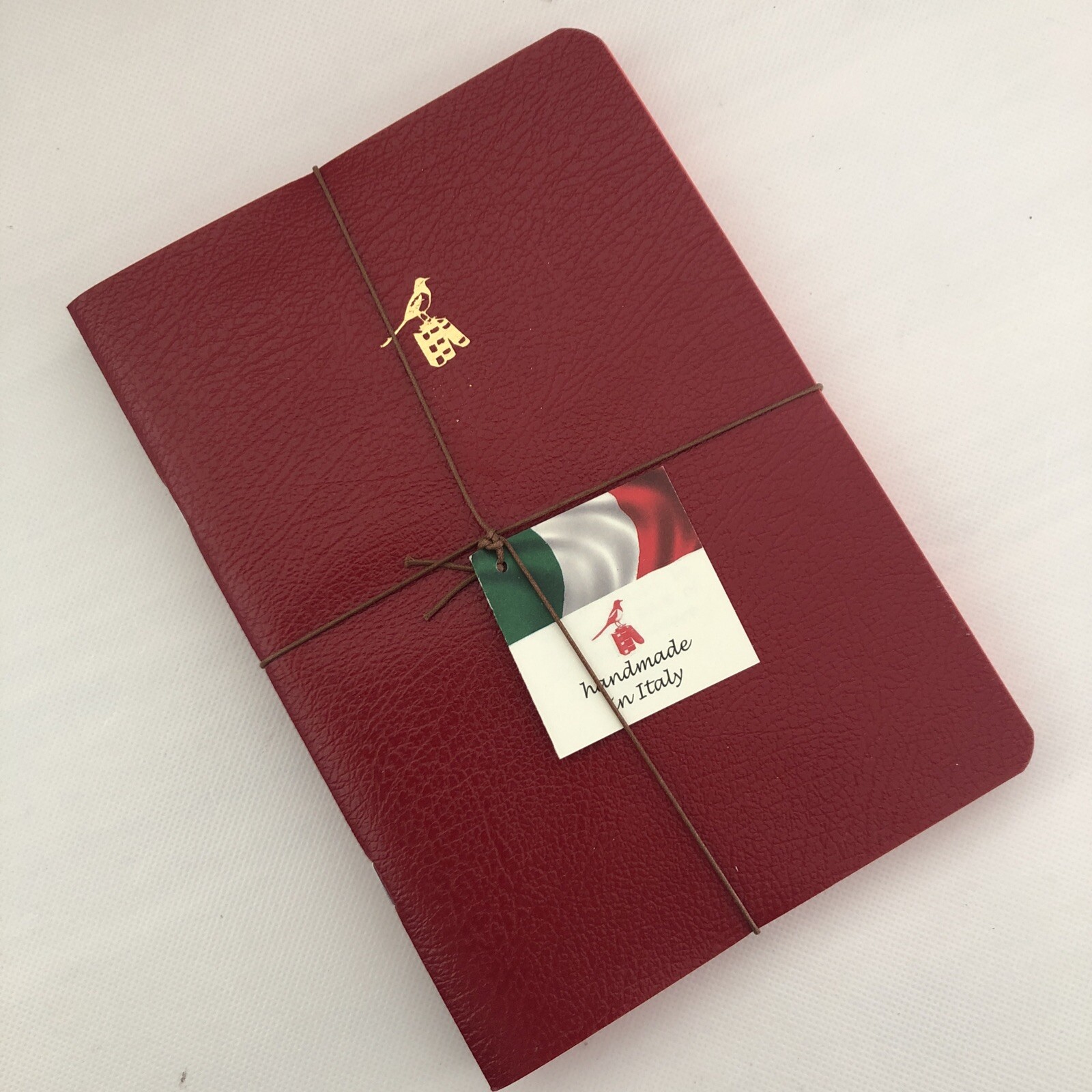 New Set of 3 Bieffe Made in Italy Lined Notebooks Journals Red