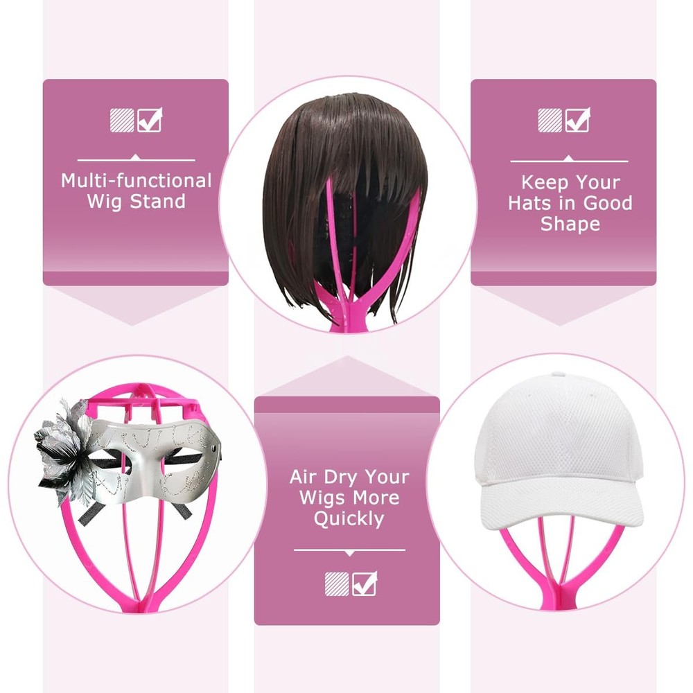 Head Stand Holder Hot Pink 3 pack