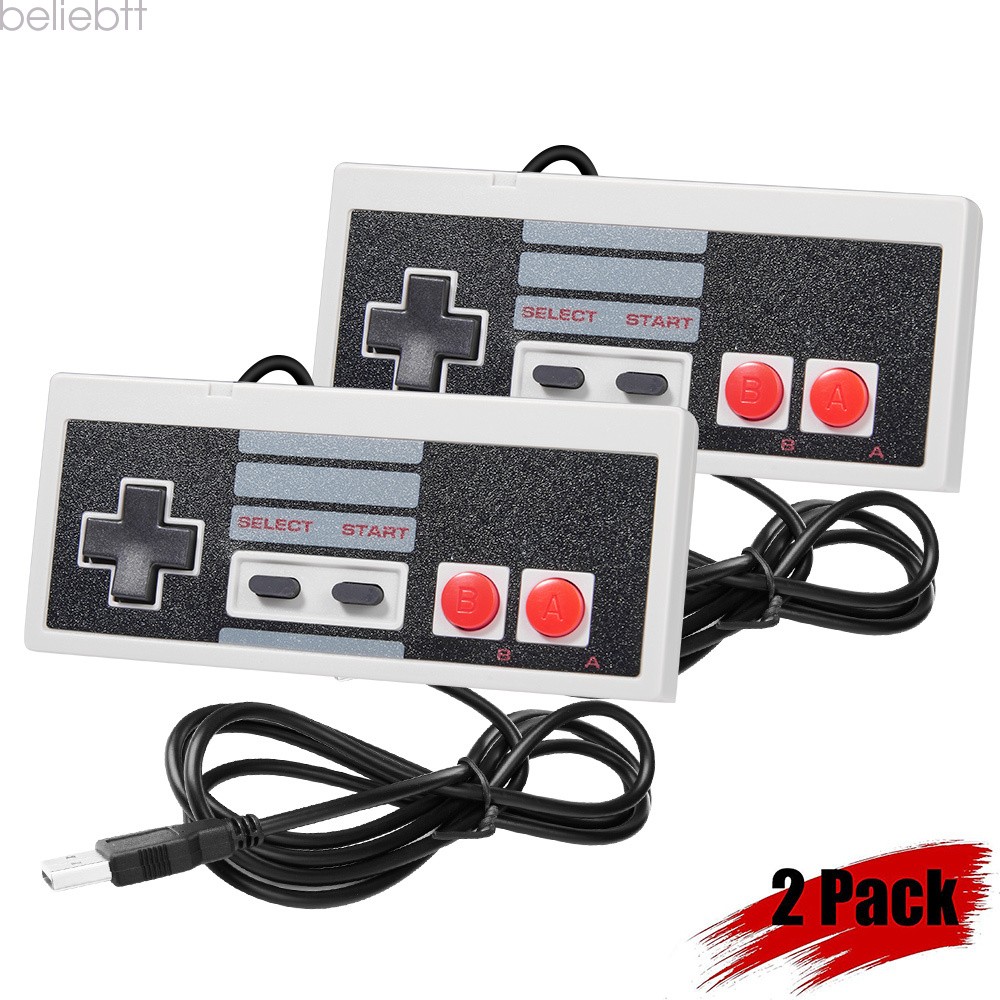 2 x USB Gaming Controller For Classic NES 8 Bit System Console Control US stock