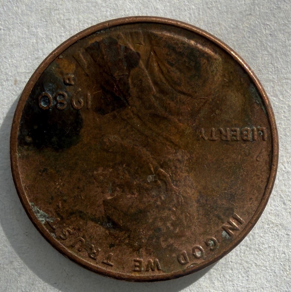 1980 D Memorial Penny Obverse & Reverse Errors (#390)