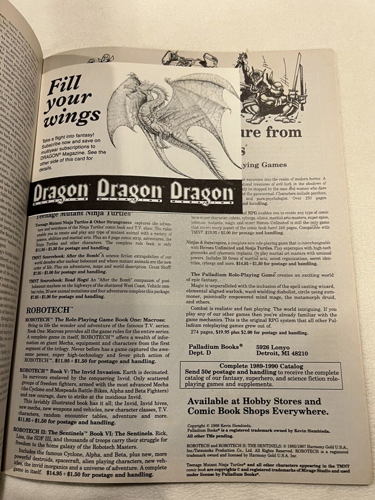 TSR Dragon Magazine # 151 Excellent Condition