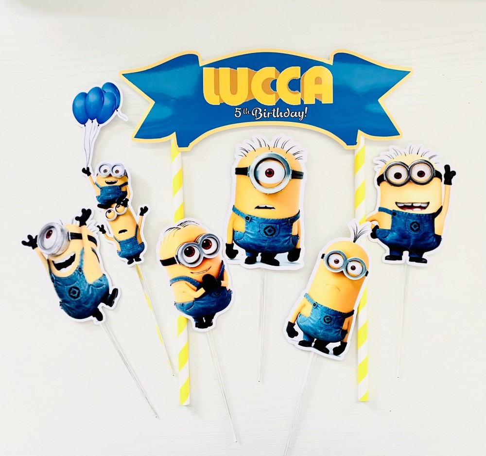 Personalized Minions (Despicable Me) Cake Topper