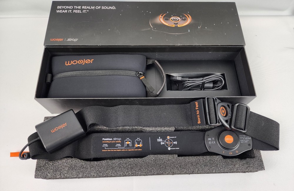 Woojer STRAP - Original 2017 Launch Model, Black, Haptic Vibration