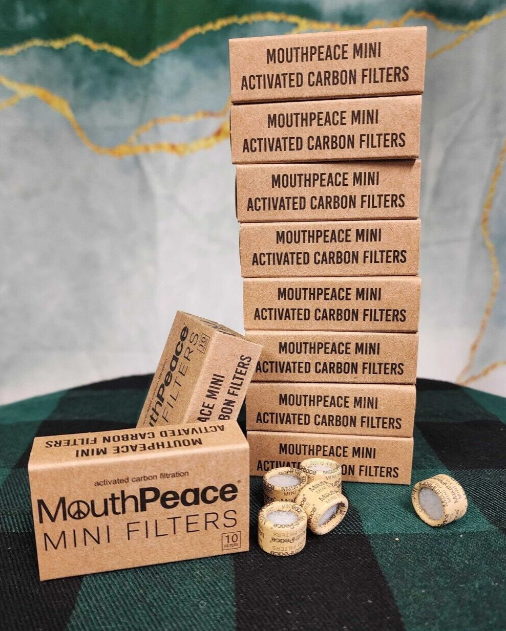 MouthPeace MINI Carbon Filter Replacements - 10 Packs of 10pc Mini Filter Boxes