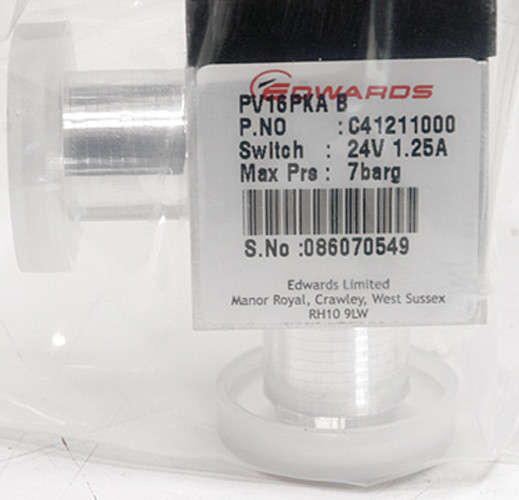 Edwards PV16PKA-B Right Angle Valve - Never Used