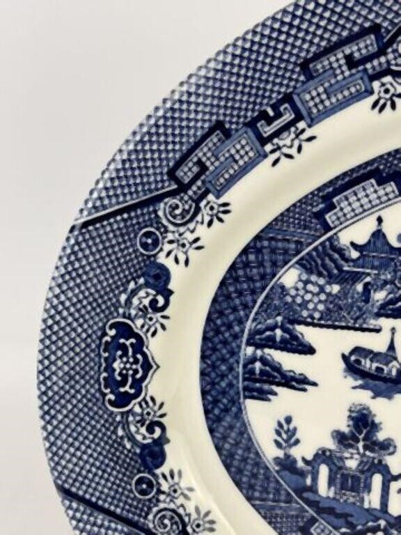 Churchill England Blue/White Oval Serving Platter