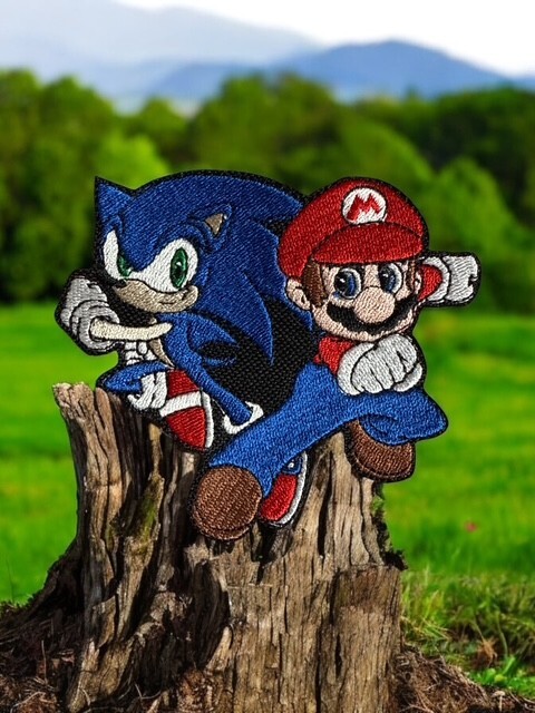 Mario/ Sonic Embroidery Patch Multi Sizes