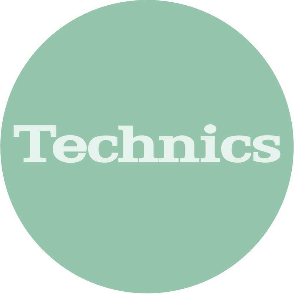 Technics Slipmats Turquoise Logo White 1 Pair 0020110093