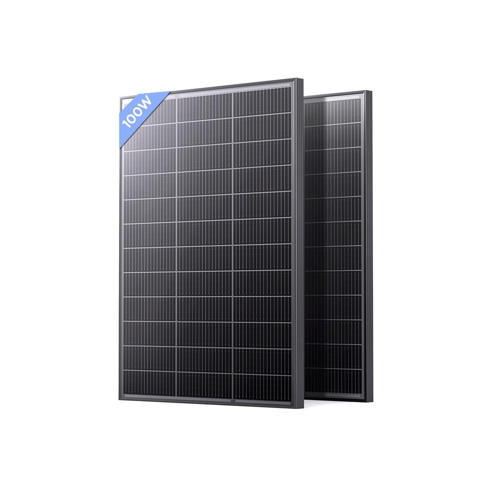 N-Type 16BB 200 Watt Solar Panel, 2Pcs Compact 12V 100W Solar Panel, 25% High...