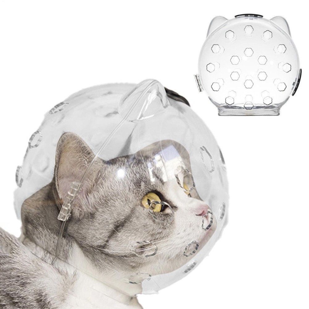 Cat Muzzle Cat Ear Head Bubble Muzzle Kitten Breathable Anti Bite Muzzles Tool
