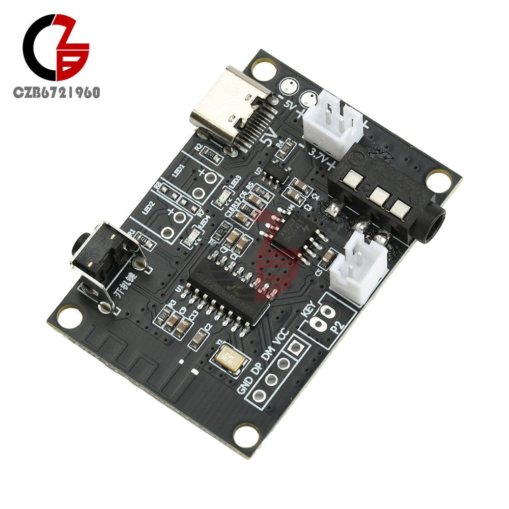 5PCS DC 5V 5W Bluetooth Amplifier Board Mono Mini Audio Module Type C Interface