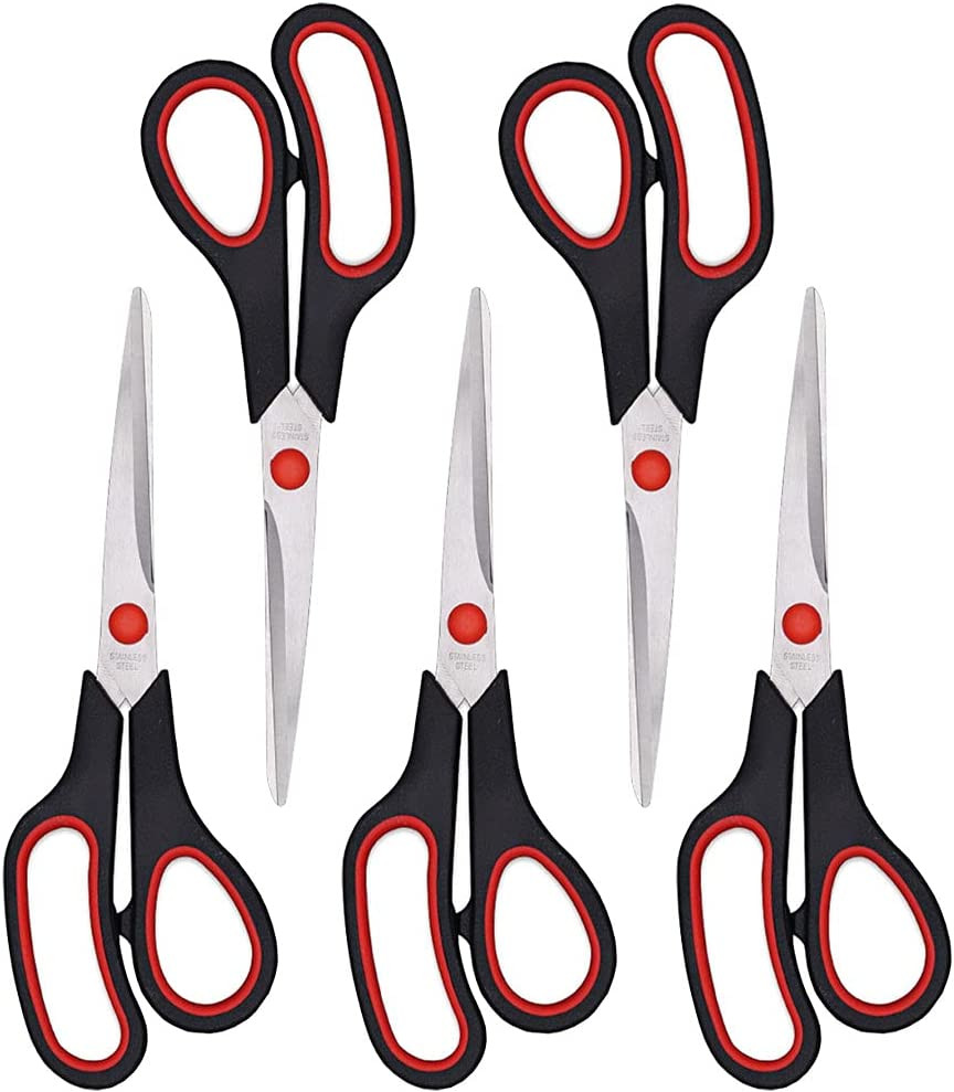 Scissors, Multipurpose Office Scissors,8.5 Inch Ultra Sharp Shears, Comfort-Grip