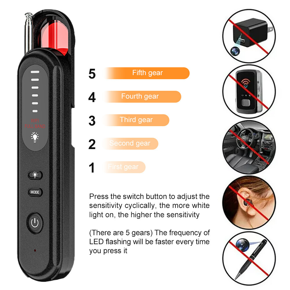 Car Tracker Detector Finder GPS Hidden anti-spyware detector Camera For Scanner
