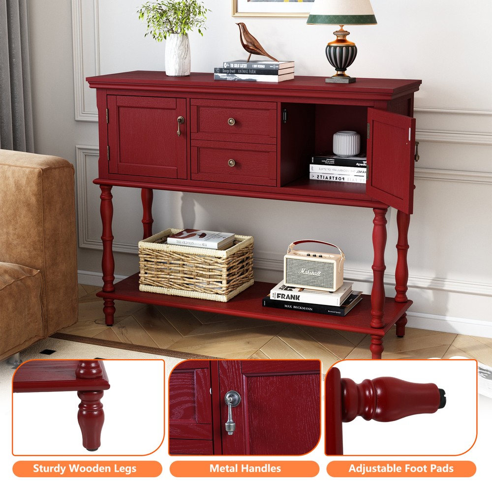 Kitchen Sideboard Storage Dining Buffet Cabinet Console Table with Shelf&Drawers