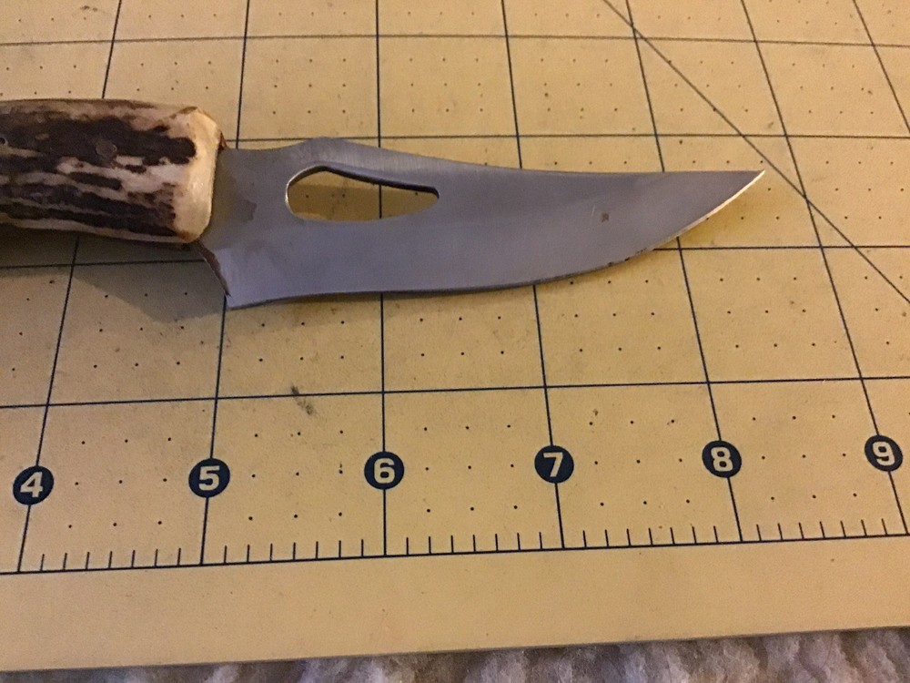 Knife Handmade Medieval Deer Antler Handle Hunting Boot