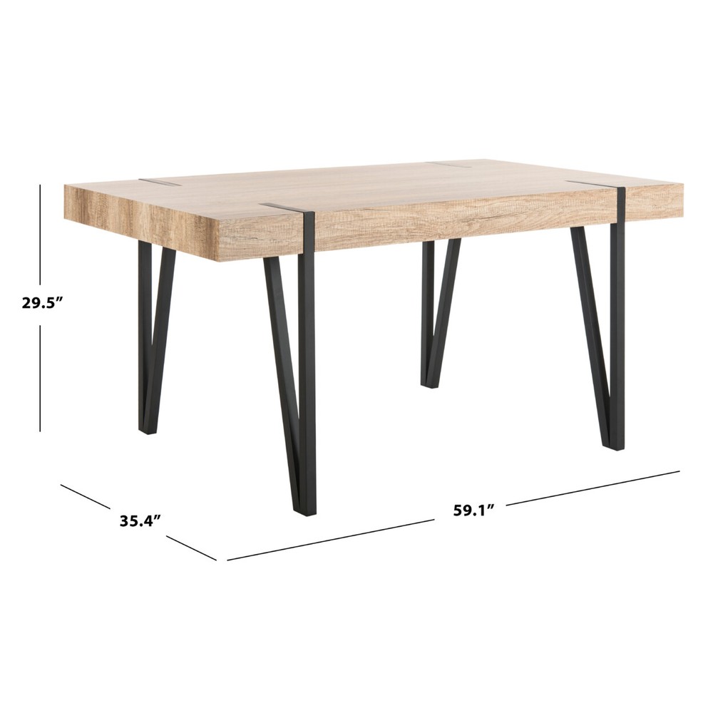 SAFAVIEH Alyssa Dining Table | Multi / Brown |