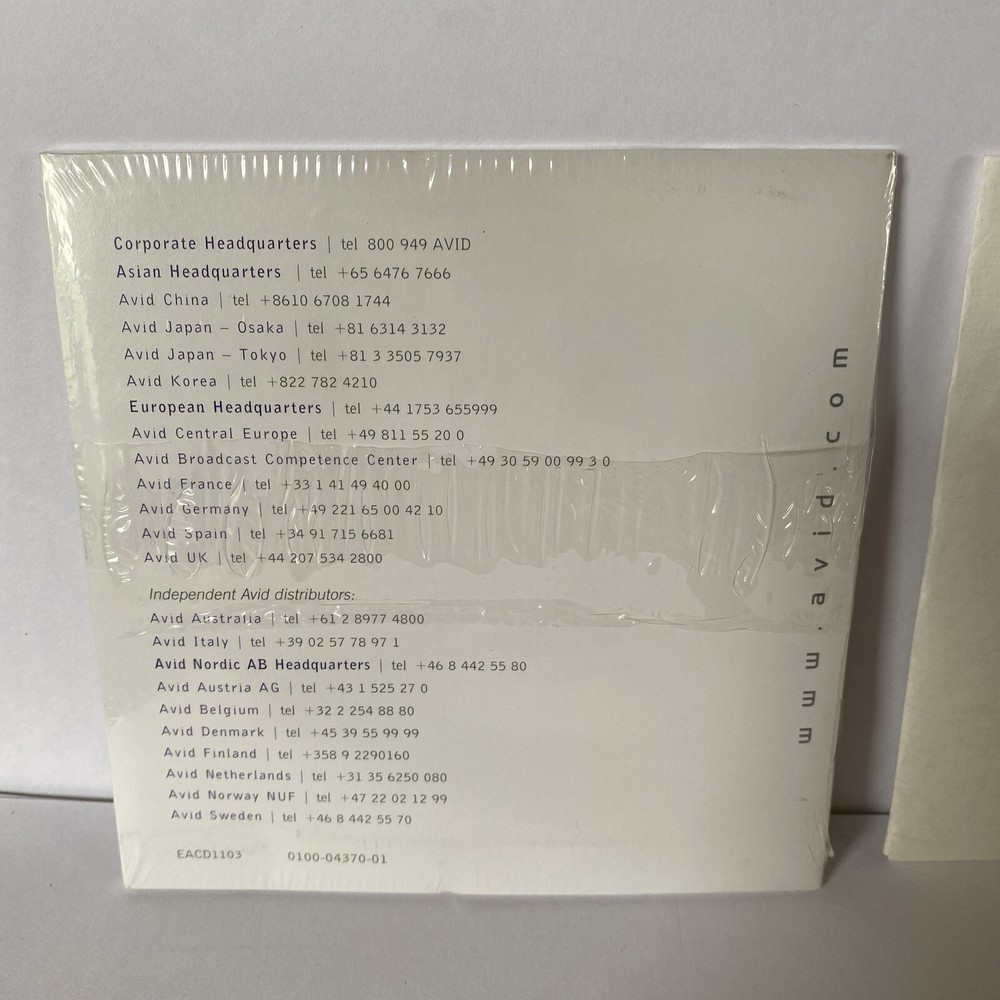 Avid MetaSync, Media & Film Composer Version 11.7 Software CD’s