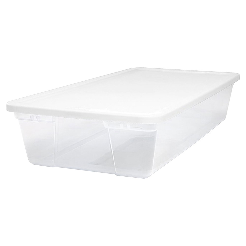 Homz Snaplock 41 Qt Stackable Plastic Container w/Latching Lid (2pk) (Open Box)
