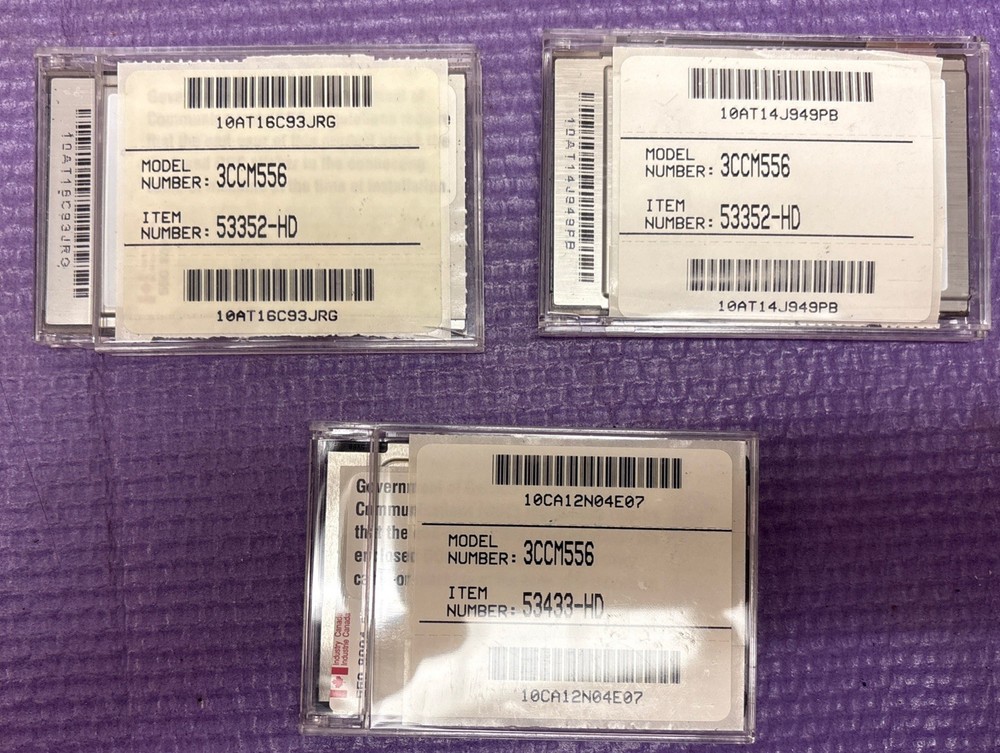 3Com Megahertz 56K Cellular Modem PC CARD (Qty 3)