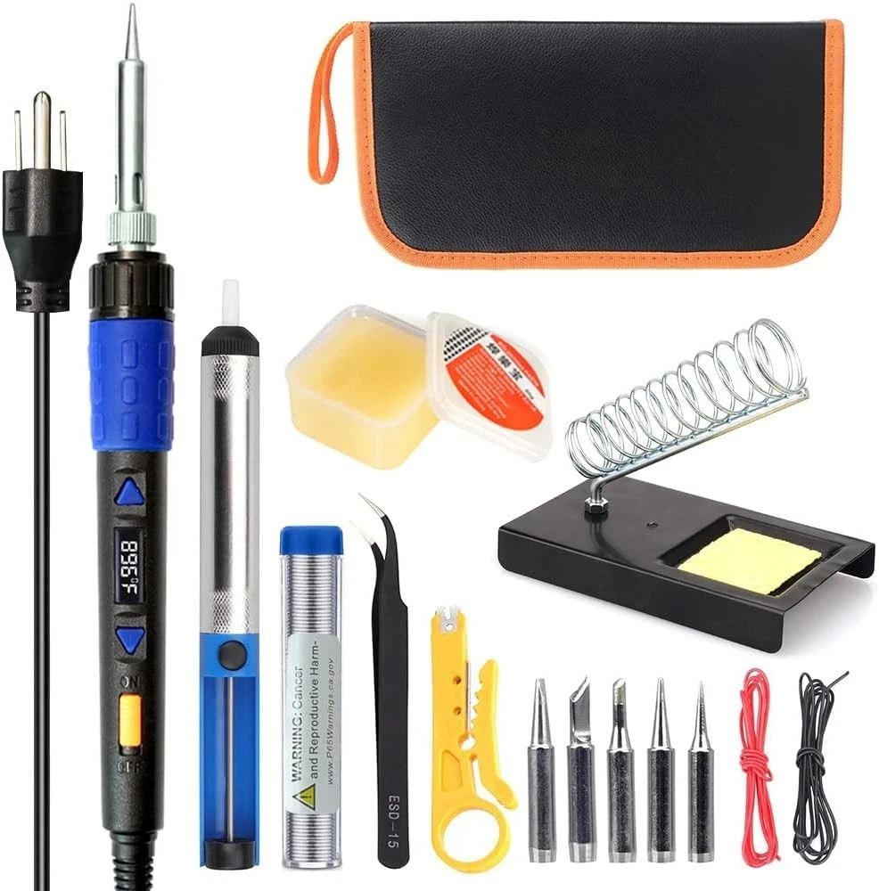 110W Electronics Soldering Iron Kit - LCD Digital Soldering Iron Adjustable