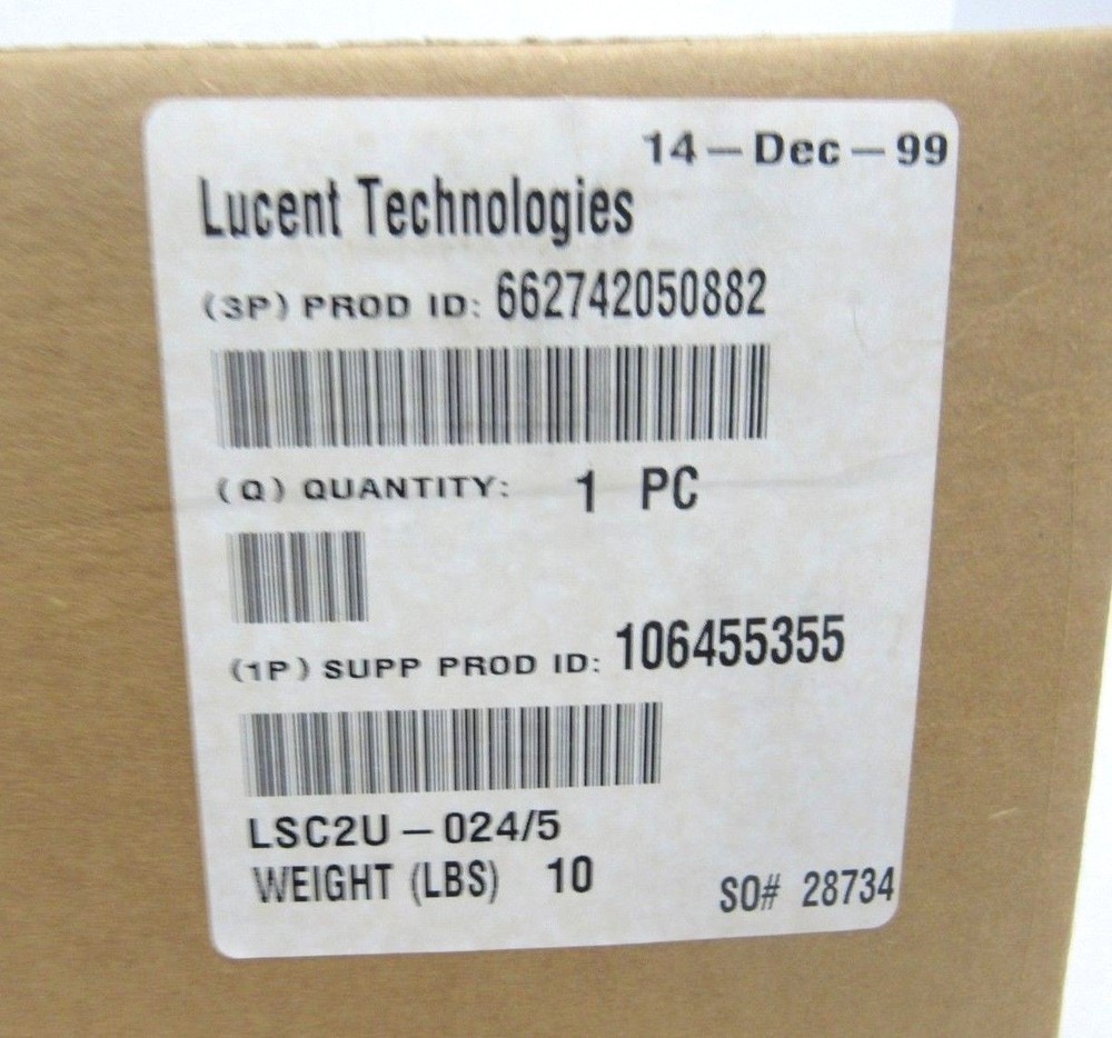 Lucent Technologies LSC2U-024/5 Fiber Optic Shelf 66-6