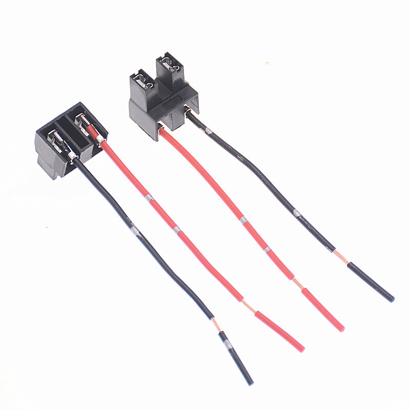 2pcs Wire Pigtail Female H7 Two Harness Head Light Low Beam Socket Plug for Lamp